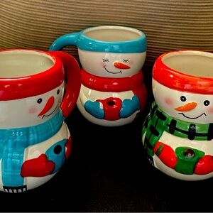 Snowman Themed Mugs Set